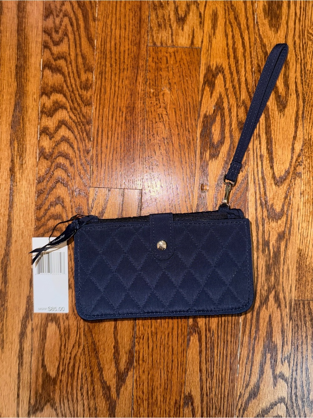 Vera Bradley Quilted Navy Wristlet Clutch